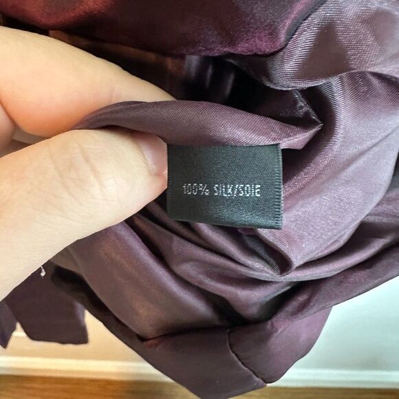 Lafayette 148 New York Purple Silk Wrap Jacket Tie Waist Kimono Petite/S Luxury - Picture 4 of 8